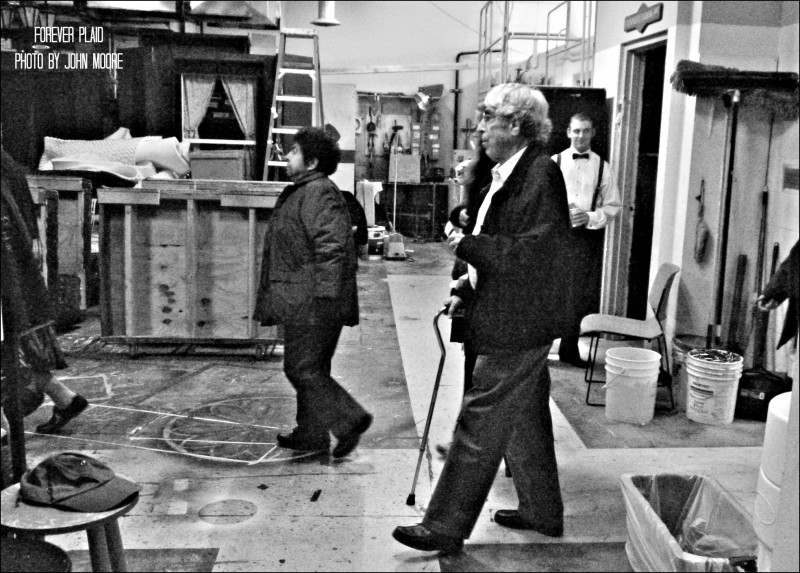 At the Town Hall Arts Center, patrons who can't take the stairs go up by elevator. They then enter the theater through the backstage area, sometimes encountering cast members such as Tim Howard of "Forever Plaid." Photo by John Moore. 