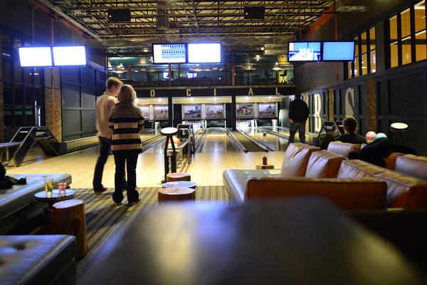 Bowling is the least obnoxious thing to do at the Punch Bowl Social. Photo by AAron Ontiveroz, The Denver Post. 