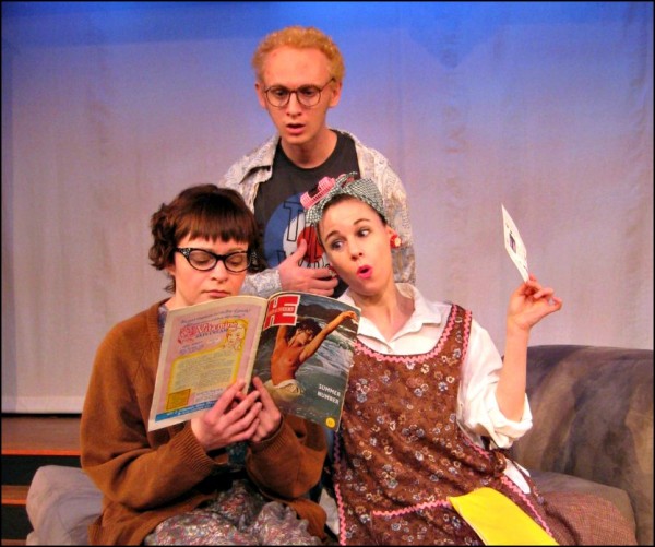 Kestrel Burley, Adam Perkes and Theresa Reid in the Miners Alley Playhouse's "Habeas Corpus" in 2010. 